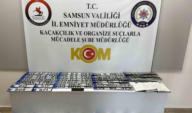 Samsun’da sahte araç plakası operasyonu: 5 kişi yakalandı