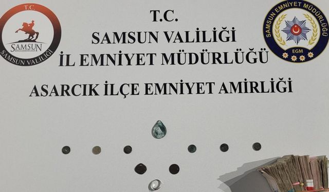 Samsun’da şüpheli şahsın üzerinden tarihi eserler çıktı