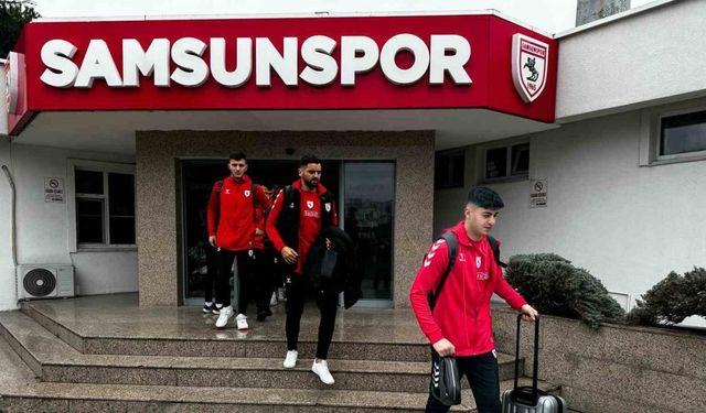 Samsunspor, Hatayspor maçı için Mersin’e gitti