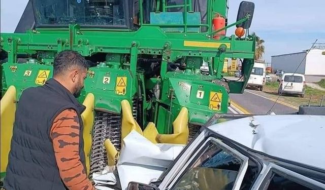 Şanlıurfa’da biçerdöver ile otomobil çarpıştı: 1 ölü, 1 yaralı