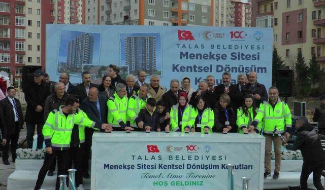 Talas’ta Menekşe Sitesi’nin temeli atıldı