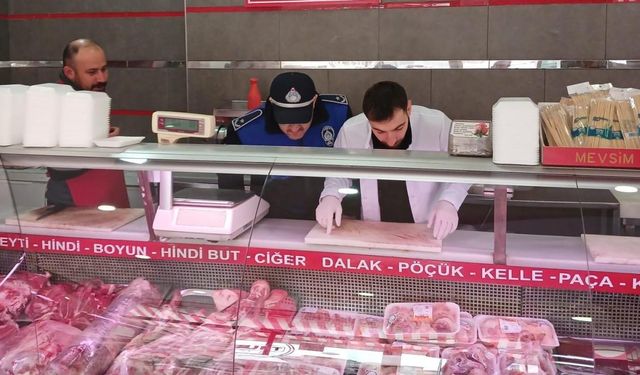 Zabıtadan kasaplara Ramazan denetimi