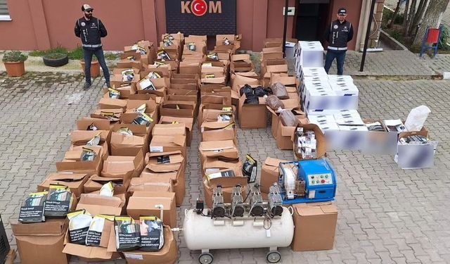 Kırklareli'nde kaçakçılık operasyonunda 347 bin 340 makaron ele geçirildi