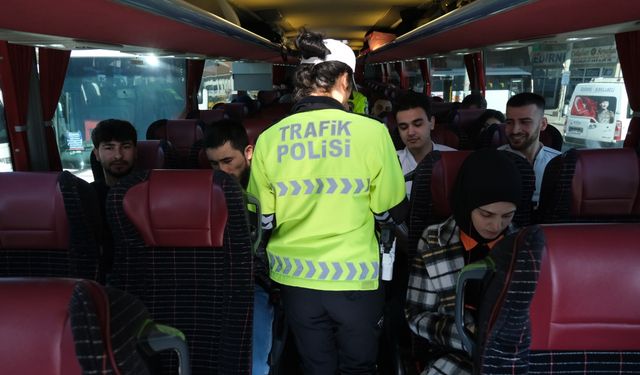 Trakya'da yolcu otobüsleri denetlendi