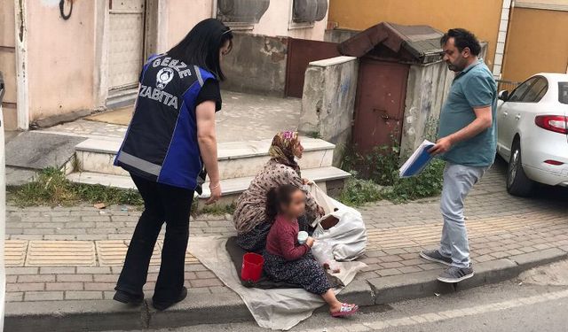 Gebze'de dilencilere yönelik çalışma