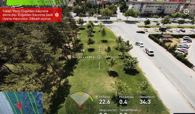 Kocasinan, drone ile tüm açık alanları ilaçlıyor