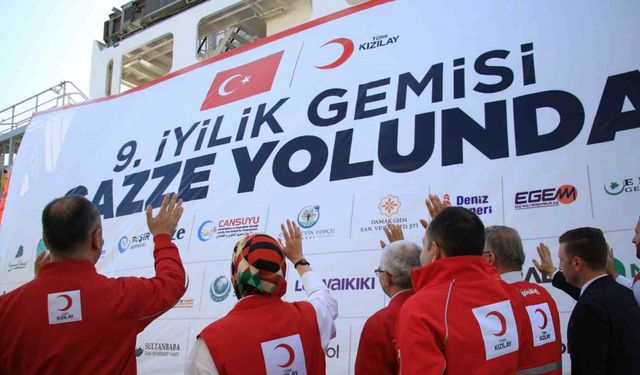 9. "İyilik Gemisi" Gazze’ye uğurlandı