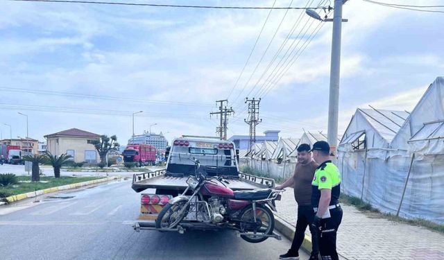 Alanya’da 5 motosiklet trafikten men edildi