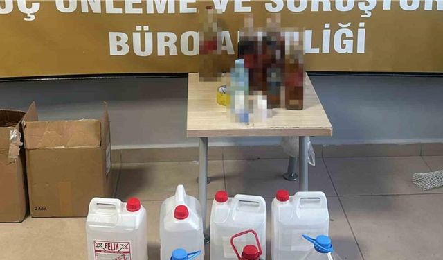 Ankara’da sahte alkol üretimi yapan şahıs yakalandı