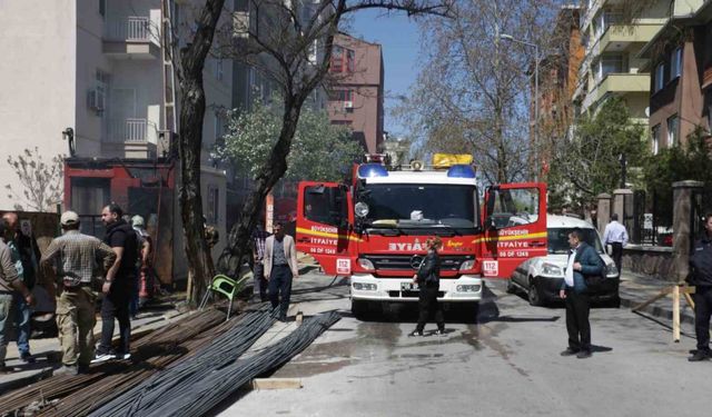 Ankara’da YSK yakınında korkutan yangın