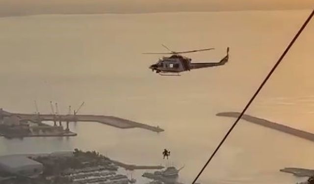 Antalya’da teleferik kazasında mahsur kalanlar helikopterle kurtarıldı