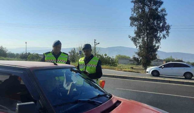 Aydın jandarmasından havadan trafik denetimi