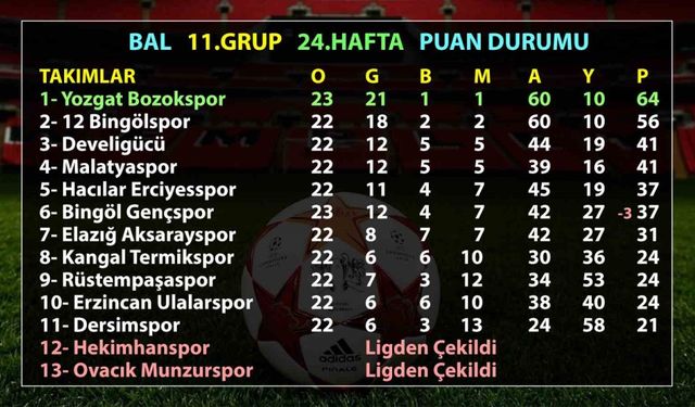 BAL 11. Grup: Develigücü kümede kaldı, Hacılar Erciyesspor düştü