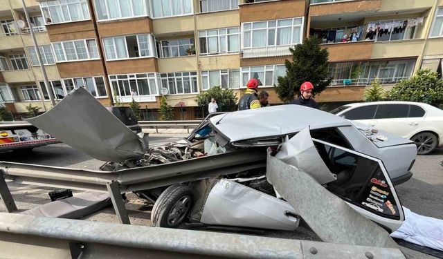 Bariyer otomobilin önünden girip arka koltuğuna kadar ilerledi: 1 ölü