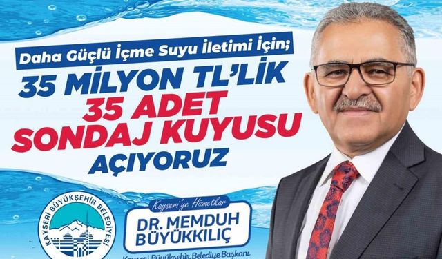 Başkan Büyükkılıç: "35 milyon TL’lik içme suyu sondaj kuyusu açacağız"