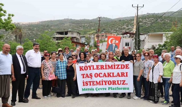 Belediye Başkanı taş ocağı eylemine katıldı