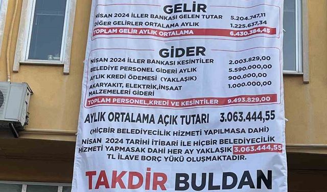 Buldan Belediyesinin borcu 109 milyon lira olarak açıklandı