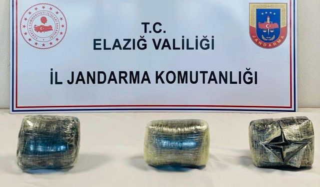 Elazığ’da 9 kilo esrar ele geçirildi