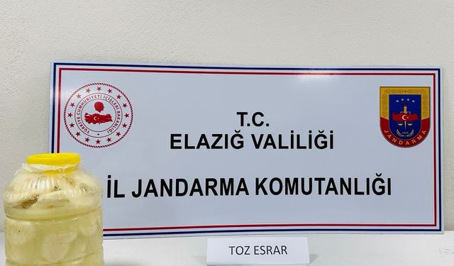 Elazığ’da peynir bidonu içerisinde uyuşturucu madde ele geçirildi