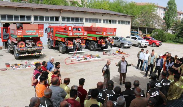 Elazığ’da yangın ile mücadele eğitimleri sürüyor