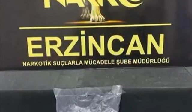 Erzincan’da 523 gram skunk ele geçirildi