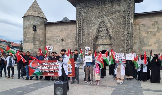 Erzurum’da Gazze için sessiz yürüyüş