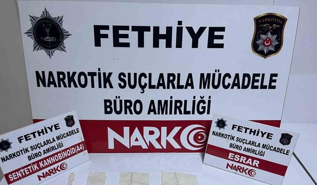 Fethiye’de uyuşturucu operasyonu : 2 tutuklama