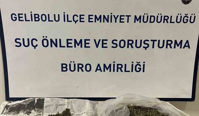 Gelibolu’da bir evde 186 gram uyuşturucu madde ele geçirildi