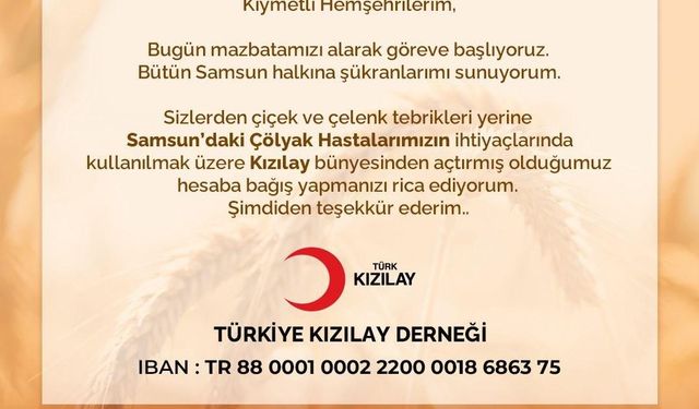 Halit Doğan, çiçek yerine Kızılay’a bağış istedi