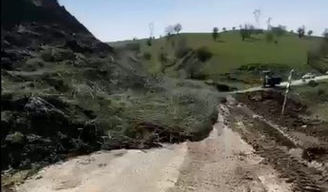 Heyelan anı saniye saniye kaydedildi