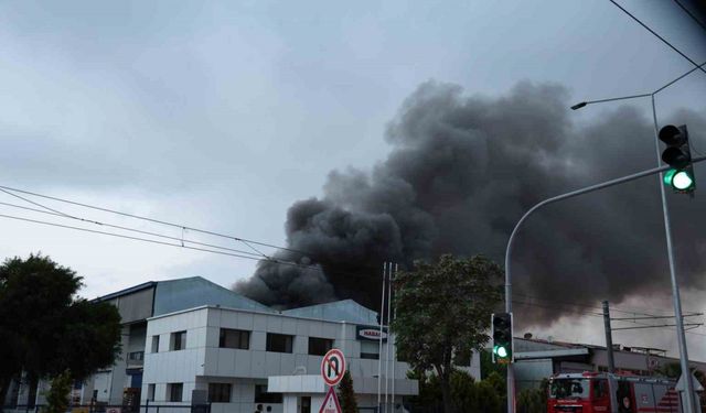 İzmir’de iki ayrı fabrikada çıkan yangına müdahale ediliyor