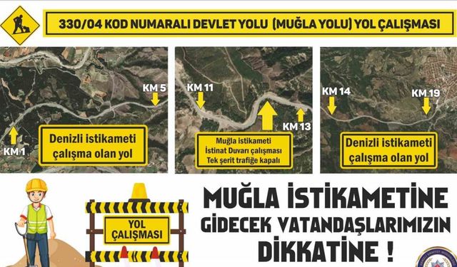 Kale - Muğla karayolunda yol yapım çalışmalarına başlandı