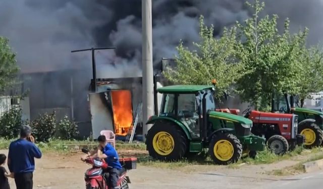 Konteynerde çıkan yangın paniğe neden oldu