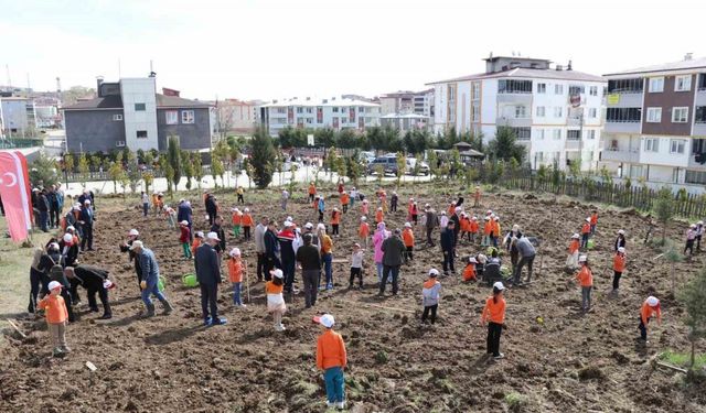 ’Okuldaki Çiftlik Projesi’: Meyve fidanları okul bahçesine dikildi