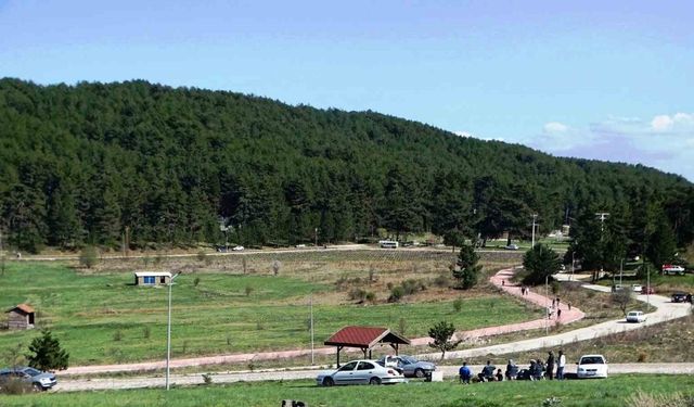 Simav Gölcük Yaylasında bayram tatili yoğunluğu