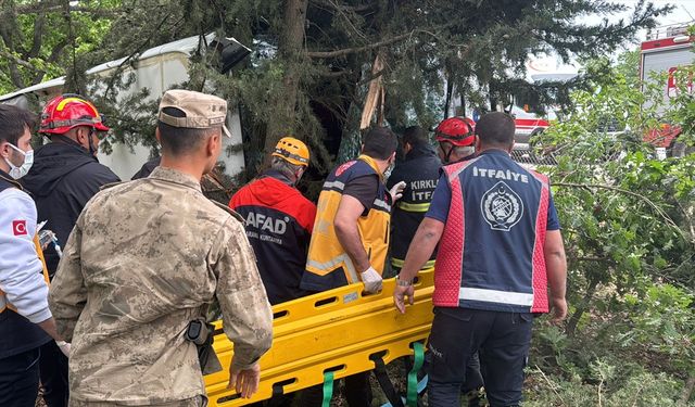 Kırklareli'nde yolcu otobüsü devrildi