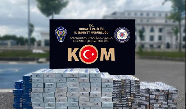 Anadolu Otoyolu'nda durdurulan araçta 1430 paket kaçak sigara ele geçirildi