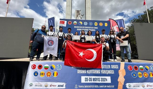 ÇOMÜ'nün arama kurtarma takımının uluslararası yarışmadaki birincilik başarısı