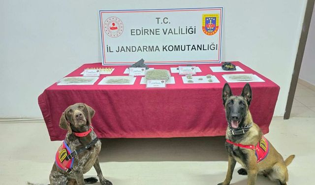 Edirne'de evinde uyuşturucu ele geçirilen zanlı gözaltına alındı