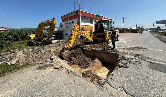 7 mahalleye içme suyu ileten hat bir günde yenilendi