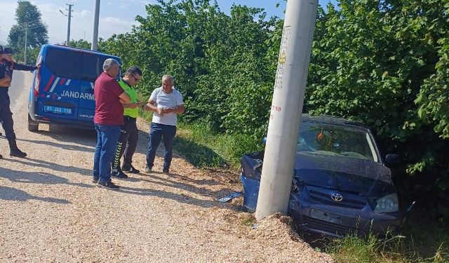 Düzce'de trafik kazası 2 kişi yaralandı