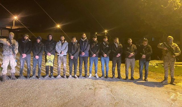 Edirne'de Jandarma 27 kaçak göçmeni yakaladı