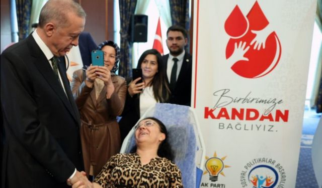 Erdoğan'dan kan bağışçılarına ziyaret