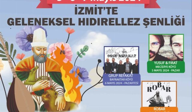 İzmit, Geleneksel Hıdırellez Şenlikleri ile baharı karşılıyor