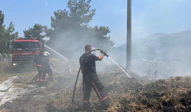 Manisa İtfaiyesi'nden samanlık yangınları uyarısı