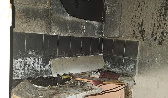 Babaeski’de metruk binada yangını