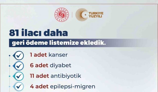 Bakan Işıkhan açıkladı: 81 ilaç geri ödeme listesine alındı