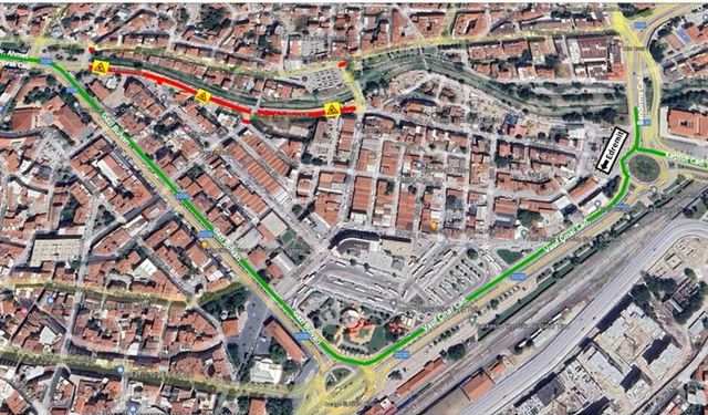 Balıkesir’de Dereboyu Caddesi taşıt trafiğine kapatılıyor