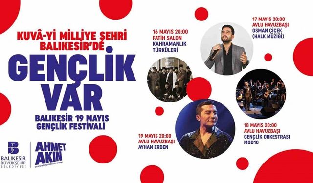 Balıkesir’de Gençlik Festivali fırtınası esecek