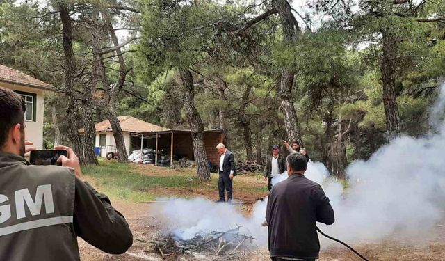 Balıkesir’de imamlara yangın söndürme eğitimi